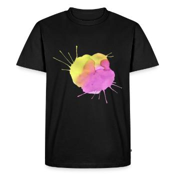 Splashes of colour - Men's Premium Organic T-Shirt - black - Front - Nico (187cm)