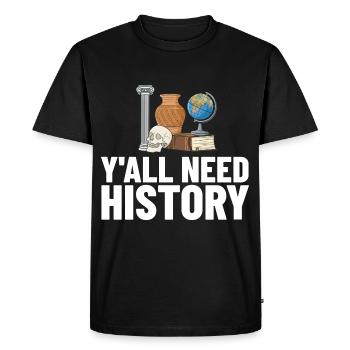 Professeur d’histoire Professeur de leçon Historien - T-shirt Premium bio Homme - noir - Devant - Nico (187cm)