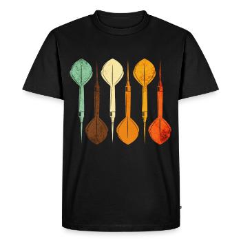 Joueur de fléchettes Darts Sport - T-shirt Premium bio Homme - noir - Devant - Nico (187cm)