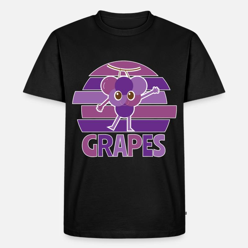 Smiling Grapes - Männer Premium Bio T-Shirt - Schwarz