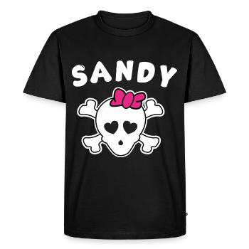 Pirate Sandy Design for Girls and Women - Men's Premium Organic T-Shirt - black - Front - Nico (187cm)