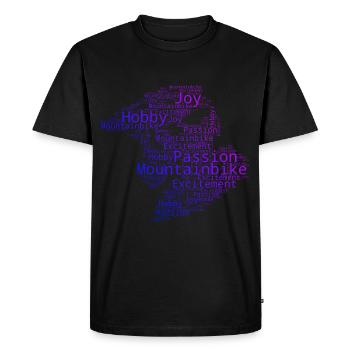 Cyclisme Cyclisme Femme VTT Homme - T-shirt Premium bio Homme - noir - Devant - Nico (187cm)