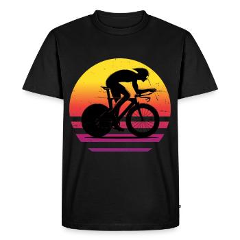 Femmes Vélo de route Hommes Cyclistes de route Vélo de route - T-shirt Premium bio Homme - noir - Devant - Nico (187cm)
