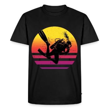 Scuba Diver Diving Men's Diver Diver - Men's Premium Organic T-Shirt - black - Front - Nico (187cm)