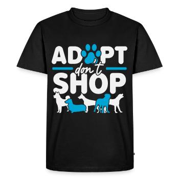 Adopt Don't Shop Animal Rescuer Animal Rights - Men's Premium Organic T-Shirt - black - Front - Nico (187cm)