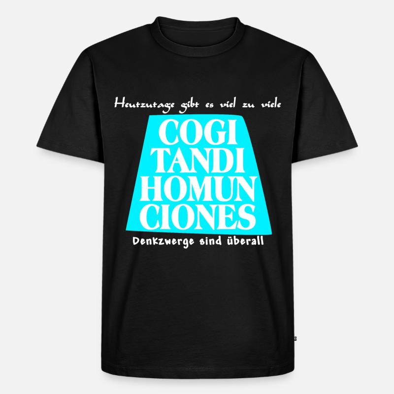 denkzwerge weiss - Männer Premium Bio T-Shirt - Schwarz