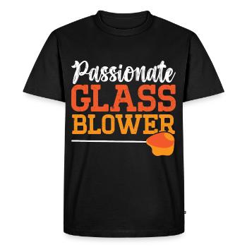Souffleurs de verre passionnés Souffleurs de verre - T-shirt Premium bio Homme - noir - Devant - Nico (187cm)