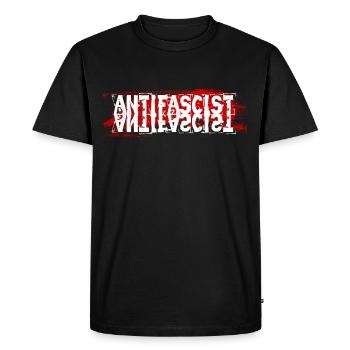 Anti-fascist against paternalism - Men's Premium Organic T-Shirt - black - Front - Nico (187cm)