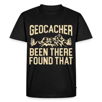 Geocacher Been There Found That Geocaching - Men's Premium Organic T-Shirt - black - Front - Nico (187cm)