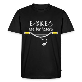 Les vélos électriques sont pour les perdants - T-shirt Premium bio Homme - noir - Devant - Nico (187cm)