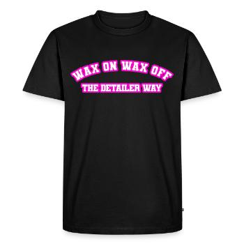 Wax On Wax Off The Detailer Way Car Lover - Men's Premium Organic T-Shirt - black - Front - Nico (187cm)