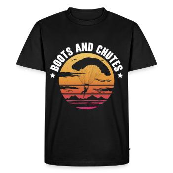 Paratroopers Skydiving Skydiving - Men's Premium Organic T-Shirt - black - Front - Nico (187cm)