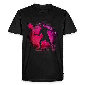 Badminton Men Squash Badminton Player Women - Men's Premium Organic T-Shirt - black - Front - Nico (187cm)