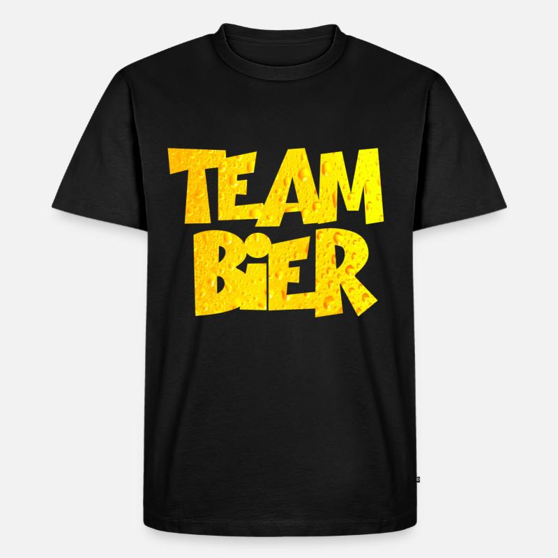 Team Bier - Männer Premium Bio T-Shirt - Schwarz