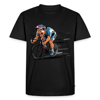 Cycliste Vélo de route Vélo de route Vélo de route - T-shirt Premium bio Homme - noir - Devant - Nico (187cm)