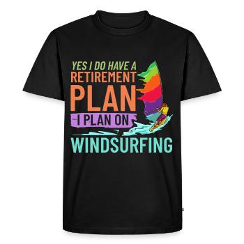 Planche à voile Voile Paddle Windsurfer Eau - T-shirt Premium bio Homme - noir - Devant - Nico (187cm)