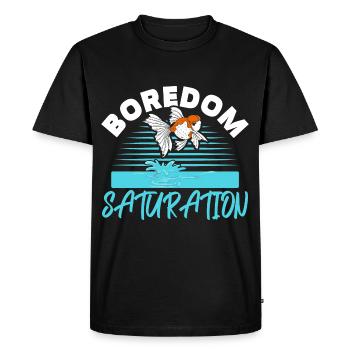 Boredom Satiety Aquarian Fish Keeping Goldf - Men's Premium Organic T-Shirt - black - Front - Nico (187cm)