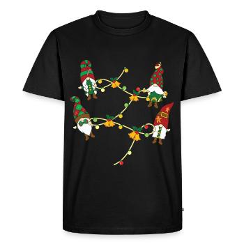 Noël Noël Gnomies - T-shirt Premium bio Homme - noir - Devant - Nico (187cm)