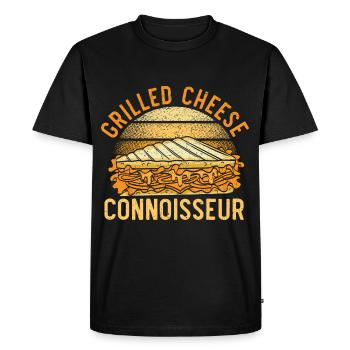 Connaisseurs de fromage grillé fromage grillé Cheesy - T-shirt Premium bio Homme - noir - Devant - Nico (187cm)