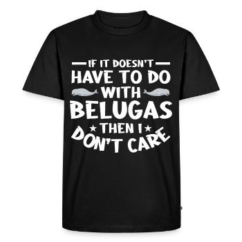 Béluga Béluga Baleine Observation des baleines Dauphin Dauphin - T-shirt Premium bio Homme - noir - Devant - Nico (187cm)