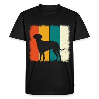 Labrador Retro - Men's Premium Organic T-Shirt - black - Front - Nico (187cm)