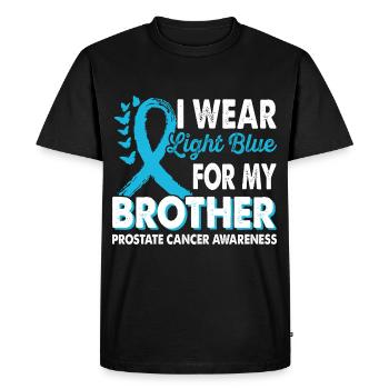 Portez du bleu clair pour le Brother - T-shirt Premium bio Homme - noir - Devant - Nico (187cm)