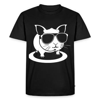 Cochon d’Inde drôle avec des lunettes de soleil Cochons d’Inde - T-shirt Premium bio Homme - noir - Devant - Nico (187cm)