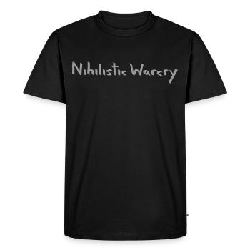 Logo Nihiliste Warcry - lumière - T-shirt Premium bio Homme - noir - Devant - Nico (187cm)