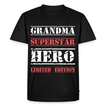 Meilleure citation de Granny Star - T-shirt Premium bio Homme - noir - Devant - Nico (187cm)