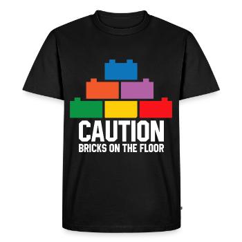 Brick Builder Brick Building Master Builder - Men's Premium Organic T-Shirt - black - Front - Nico (187cm)