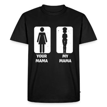 Votre maman ma maman Officier de police Application de la loi - T-shirt Premium bio Homme - noir - Devant - Nico (187cm)