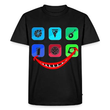 pizzafreude blanc - T-shirt Premium bio Homme - noir - Devant - Nico (187cm)