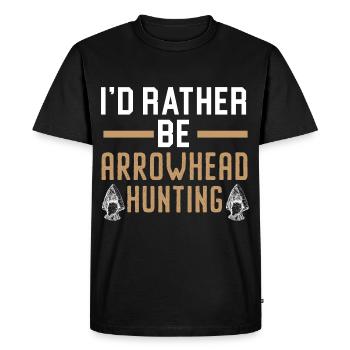 I'd rather hunt arrowheads Arrowhead jä - Men's Premium Organic T-Shirt - black - Front - Nico (187cm)