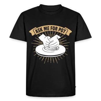 Töpfern Töpfer Töpferei Pottery - Men's Premium Organic T-Shirt - black - Front - Nico (187cm)
