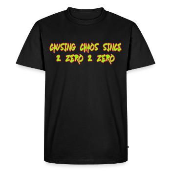 Causing Chaos Since 2020 Funny Saying - Men's Premium Organic T-Shirt - black - Front - Nico (187cm)