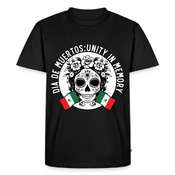 Dia De Muertos L’unité dans la mémoire - T-shirt Premium bio Homme - noir - Devant - Nico (187cm)
