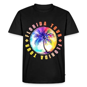 Tour de Floride Coloré - T-shirt Premium bio Homme - noir - Devant - Nico (187cm)