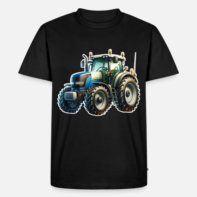 Traktor - Männer Premium Bio T-Shirt - Schwarz