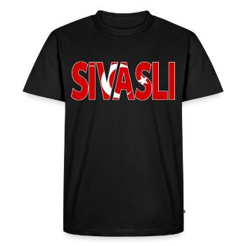Sivasli Turkey Usak - Men's Premium Organic T-Shirt - black - Front - Nico (187cm)