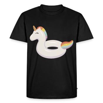Symbole licorne Animal aquatique - T-shirt Premium bio Homme - noir - Devant - Nico (187cm)