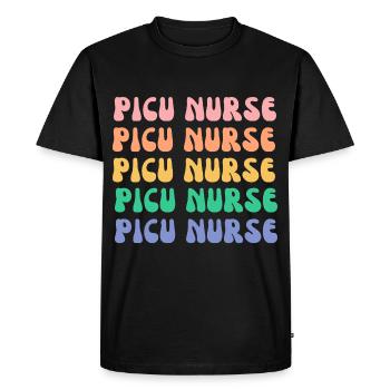 Picu Nurse - Men's Premium Organic T-Shirt - black - Front - Nico (187cm)