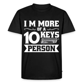 Harmonica Harmonica player Mouth organ - Men's Premium Organic T-Shirt - black - Front - Nico (187cm)