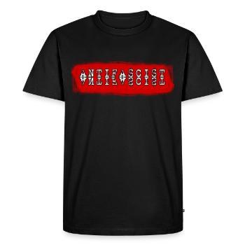 ANTIFASCISTE, ANTIFASCISTE, ANTIFASCISME - T-shirt Premium bio Homme - noir - Devant - Nico (187cm)