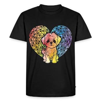 Chien havanais - T-shirt Premium bio Homme - noir - Devant - Nico (187cm)
