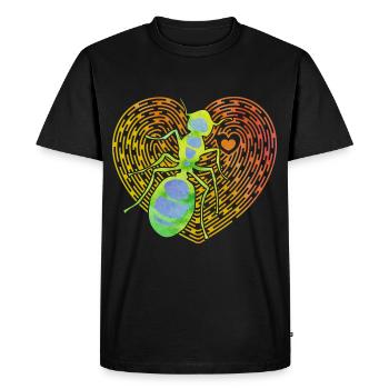 fourmi - T-shirt Premium bio Homme - noir - Devant - Nico (187cm)