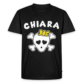 Pirate Chiara Design for Girls and Women - Men's Premium Organic T-Shirt - black - Front - Nico (187cm)