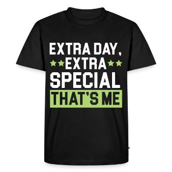 Happy Birthday Leap Year February 29 Leap Day - Men's Premium Organic T-Shirt - black - Front - Nico (187cm)