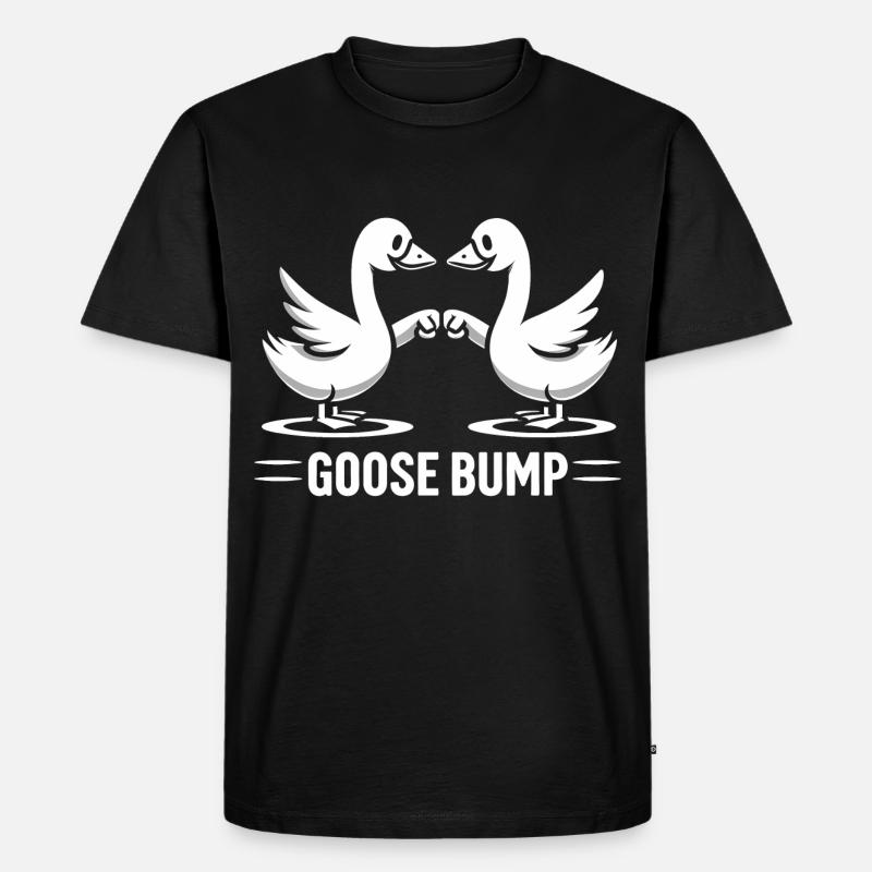 Goose Bump - Gänsefreundschaft - Männer Premium Bio T-Shirt - Schwarz