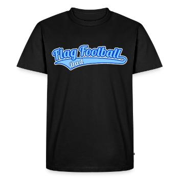 Flag Football Dad - Vater - T-shirt Premium bio Homme - noir - Devant - Nico (187cm)