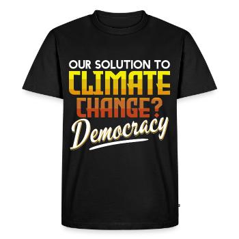 Change Democracy Awareness - Men's Premium Organic T-Shirt - black - Front - Nico (187cm)